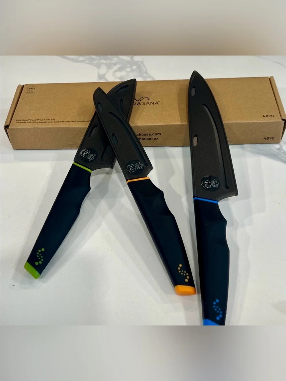 Princess House, Vida Sana Series, Set of 3 knives. New In Box.